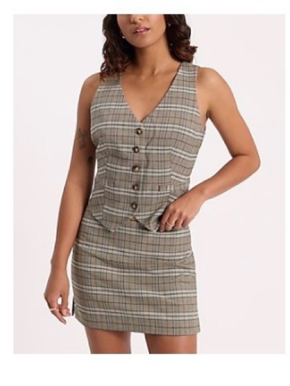 Editor Plaid Super High Waisted Mini Skort